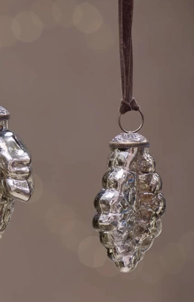 Nkuku Bhara Oak Leaf Bauble In Antique Smoke 2 Nkuku Bhara Oak Leaf Bauble In Antique Smoke