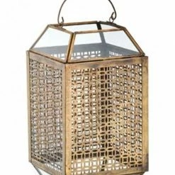 Nkuku Nakko Lantern In Aged Antique Brass