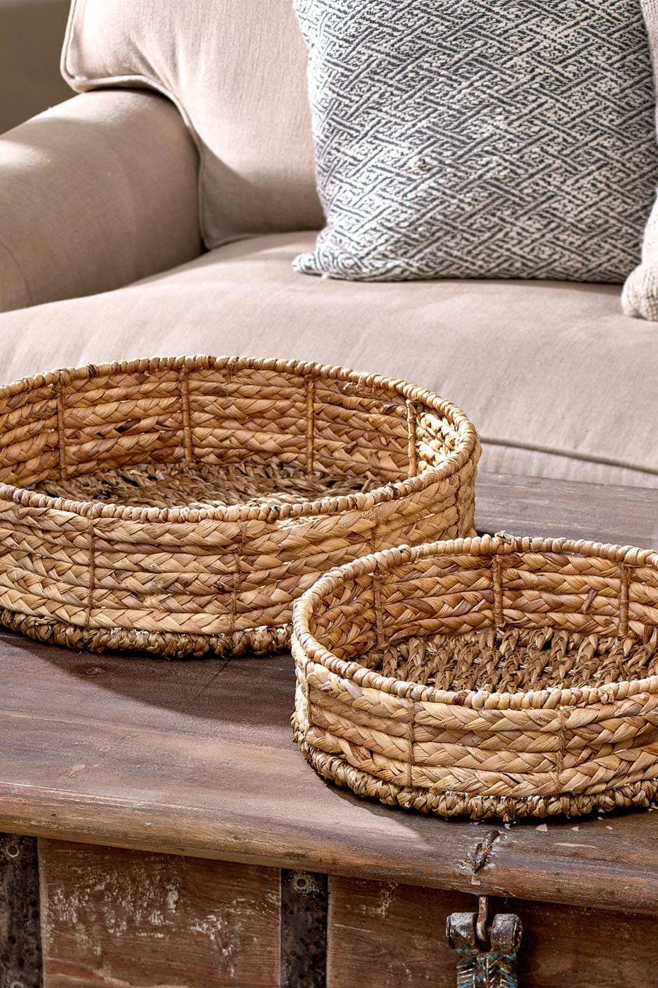 Nkuku Natural Kamtha Water Hyacinth Tray Small 1 Nkuku Natural Kamtha Water Hyacinth Tray Small