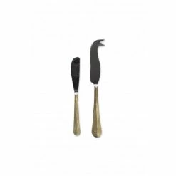 Nkuku Osko Cheese Butter Knife Set Brushed Gold