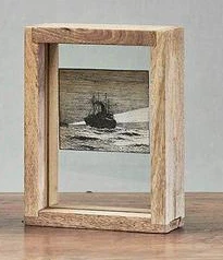 Nkuku Wooden Glass Picture Box Small