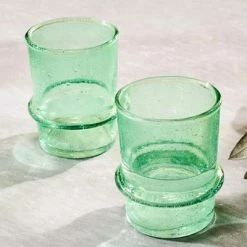 Nkuku Kaneti Bubble Tumbler - Aqua - Set Of 4 4 Nkuku Kaneti Bubble Tumbler - Aqua - Set Of 4