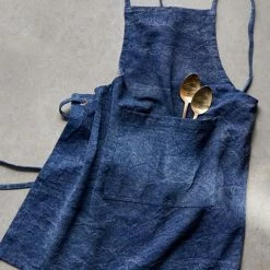 Nkuku Abeto Apron In Washed Navy
