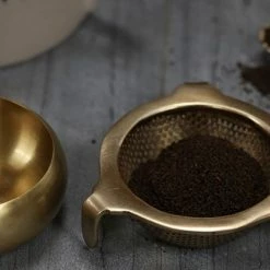 Nkuku Antique Brass Tea Strainer