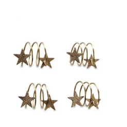 Nkuku Set of 4 Star Napkin Rings