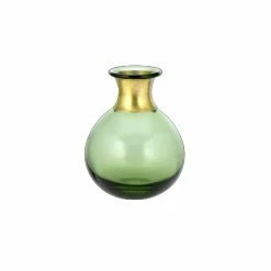 Nkuku Green Miza Mini Glass Vase