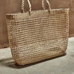 Nkuku Large Natural Sea Grass Shopper Bag
