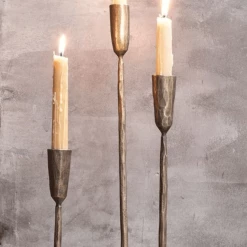 Nkuku Antique Brass Mbata Brass Candlestick