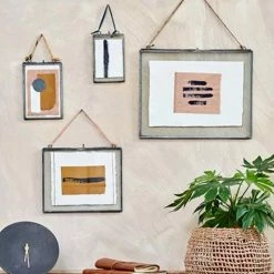 Nkuku Kiko Extra Large Landscape Frame In Antique Brass