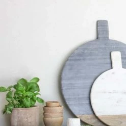 Nkuku Small Bwari Long Marble Board In Grey Mango