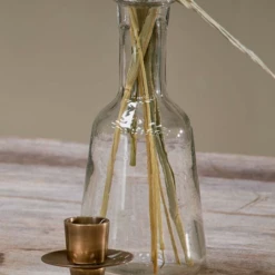 Nkuku Sirsa Glass Tall Candlestick Clear