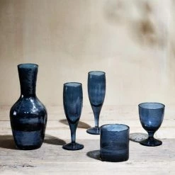 Nkuku Yala Hammered Tumbler Indigo