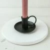Nkuku Amri Iron Candlestick - Antique Black