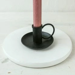 Nkuku Amri Iron Candlestick - Antique Black