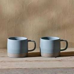 Nkuku Dusty Blue Enesta Line Mug