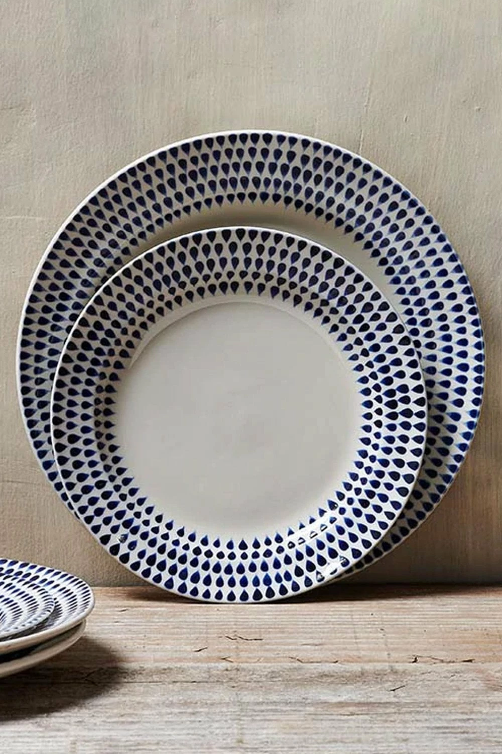 Nkuku Indigo Drop Dinner Plate 3 Nkuku Indigo Drop Dinner Plate