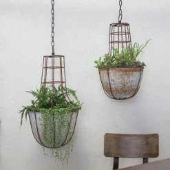 Nkuku Abari Caged Hanging Planter Small