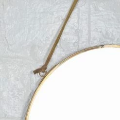 Nkuku Large Round Brass Kiko Mirror