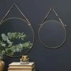 Nkuku Kiko Round Brass Mirror