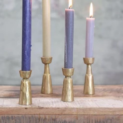 Nkuku Jahi Brass Candlestick By Nkuku