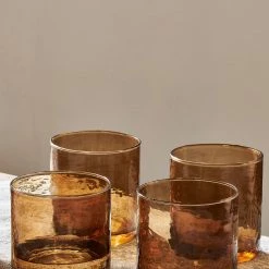 Nkuku Smoke Brown Yala Tumbler - Set Of 4