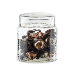 Nkuku Adisa Bauble Jar Antique Gold And Rust