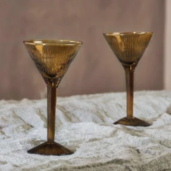 Nkuku Burnt Amber Mila Cocktail Glass 8 Nkuku Burnt Amber Mila Cocktail Glass