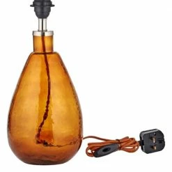 Nkuku Baba Glass Lamp Small Tall In Burnt Amber 5 Nkuku Baba Glass Lamp Small Tall In Burnt Amber