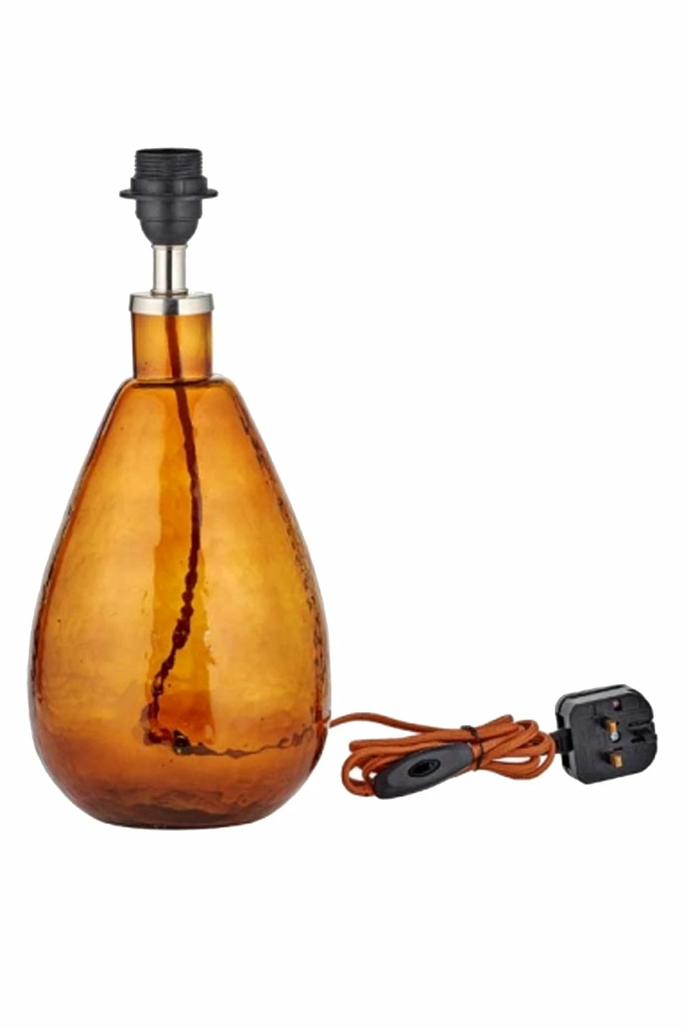 Nkuku Baba Glass Lamp Small Tall In Burnt Amber 3 Nkuku Baba Glass Lamp Small Tall In Burnt Amber