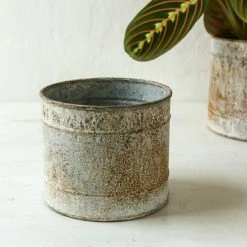 Nkuku Abari Aged Zinc Pot - Small
