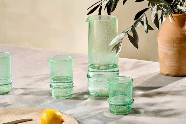 Nkuku Kaneti Bubble Tumbler - Aqua - Set Of 4 3 Nkuku Kaneti Bubble Tumbler - Aqua - Set Of 4