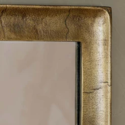 Nkuku Yadur Rectangular Mirror Antique Brass Small