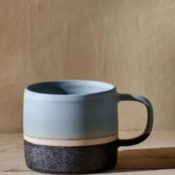 Nkuku Enesta Dipped Mug In Dusty Blue