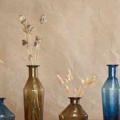 Nkuku Coffee Brown Zaani Glass Vase