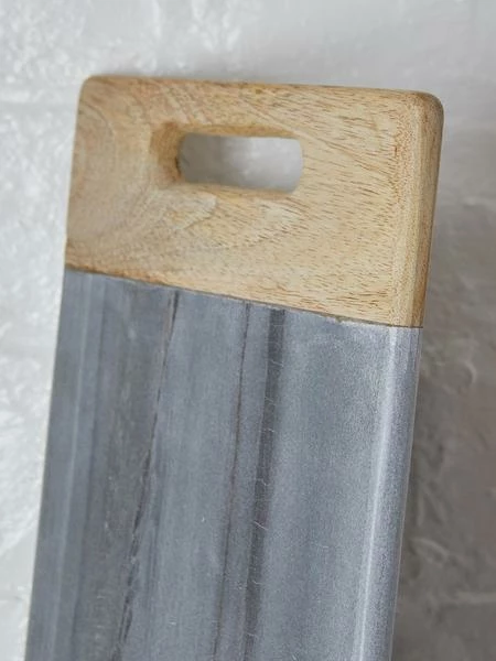 Nkuku Bwari Large Grey Marble And Mango Wood Platter 2 Nkuku Bwari Large Grey Marble And Mango Wood Platter