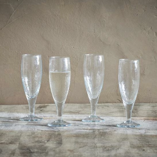 Nkuku Yala Hammered Champagne Flute Set Of Four 1 Nkuku Yala Hammered Champagne Flute Set Of Four