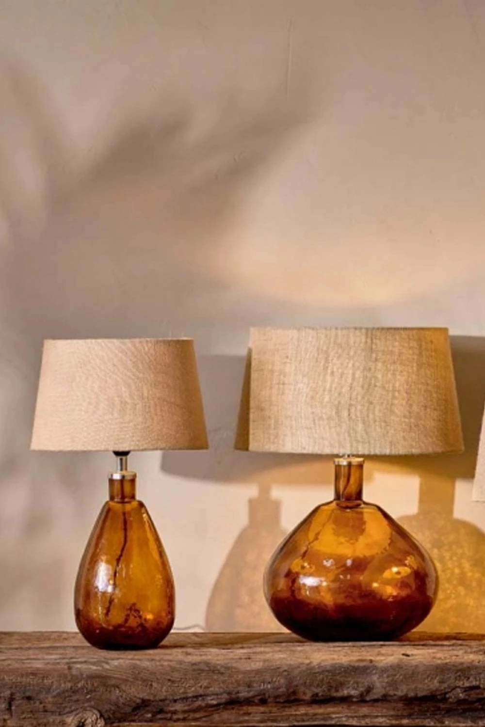 Nkuku Baba Glass Lamp Small Tall In Burnt Amber 2 Nkuku Baba Glass Lamp Small Tall In Burnt Amber