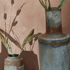 Nkuku Aged Zinc Bottle Vase 5 Nkuku Aged Zinc Bottle Vase
