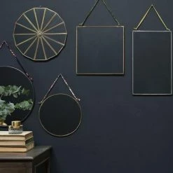Nkuku Small Round Brass Kiko Mirror