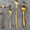 Nkuku Brushed Gold Jahi Spoons Set Of 2