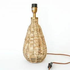 Nkuku Darma Wicker Lamp Base - Small Tall 6 Nkuku Darma Wicker Lamp Base - Small Tall