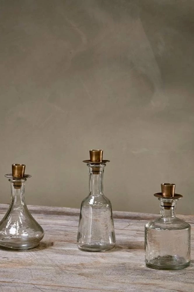 Nkuku Sirsa Tall Glass Candlestick 4 Nkuku Sirsa Tall Glass Candlestick