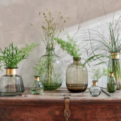 Nkuku Miza Mini Glass Vase Green 5 Nkuku Miza Mini Glass Vase Green