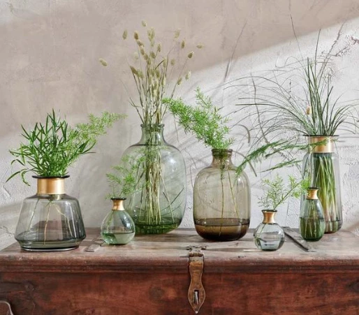 Nkuku Miza Mini Glass Vase Green 3 Nkuku Miza Mini Glass Vase Green