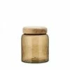 Nkuku Charal Storage Jar In Smoke Brown - Small