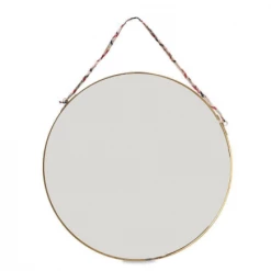 Nkuku Kiko Brass Round Mirror