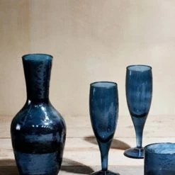 Nkuku Yala Hammered Jug In Indigo 5 Nkuku Yala Hammered Jug In Indigo