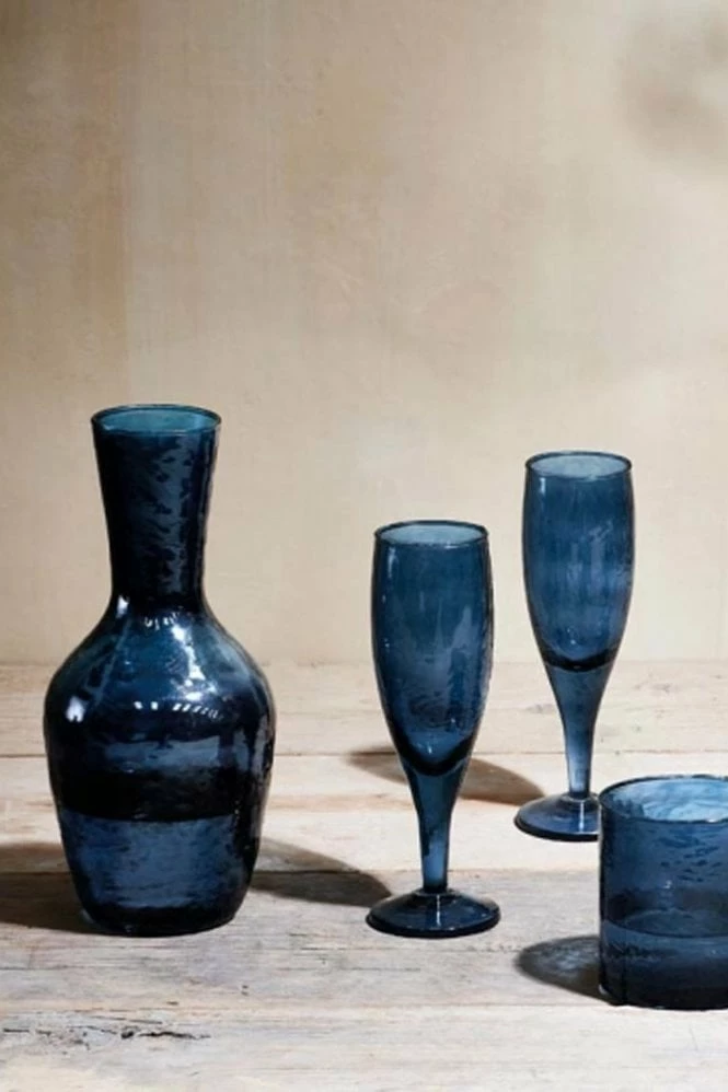 Nkuku Yala Hammered Jug In Indigo 3 Nkuku Yala Hammered Jug In Indigo