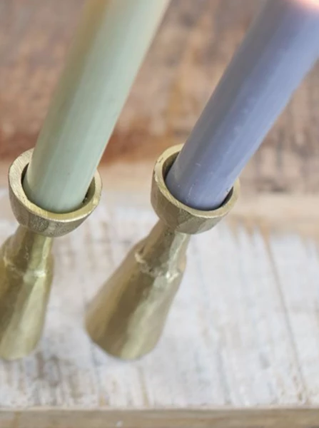 Nkuku Large Brushed Gold Jahi Candlestick 1 Nkuku Large Brushed Gold Jahi Candlestick