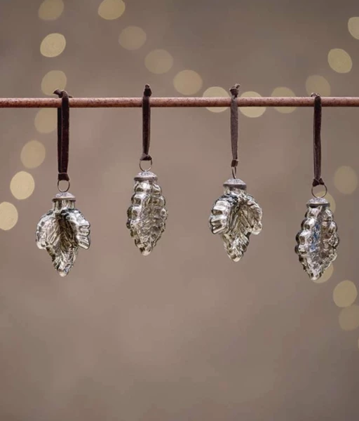 Nkuku Bhara Oak Leaf Bauble In Antique Smoke 3 Nkuku Bhara Oak Leaf Bauble In Antique Smoke